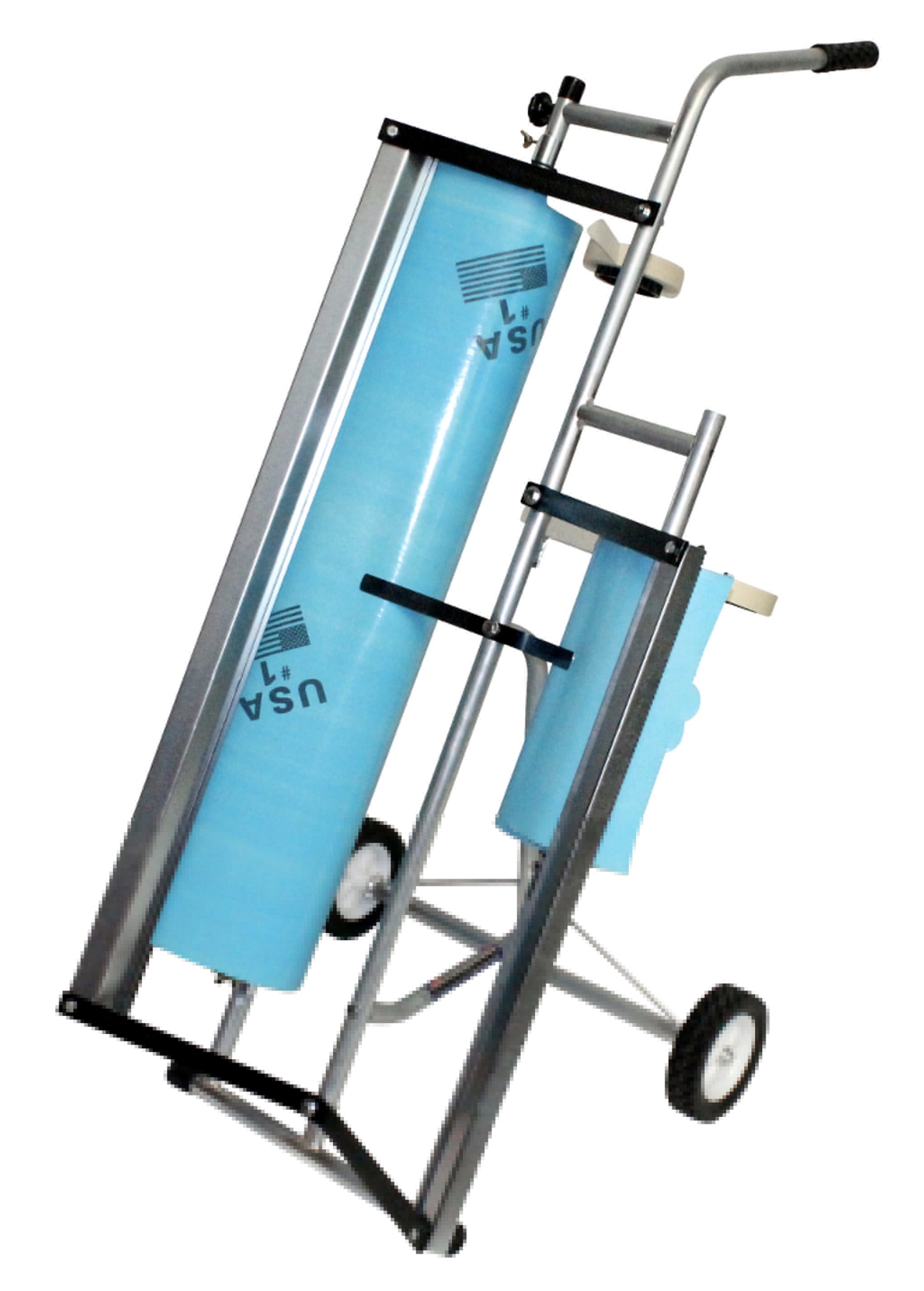 Dual vertical masking stand VM-2 for two rolls of masking paper with cutter bar
