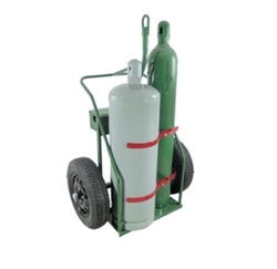 2 Cylinder Cart With 24” x 6” Auto Pneumatic Wheels And Continuous Handle