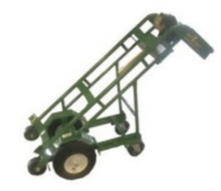 Saf-T-Cart cylinder cart with pneumatic wheels and dual handle for gas cylinder transport
