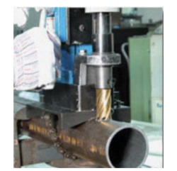 Hougen pipe adapter with chain for magnetic drills on 3 to 12 inch diameter pipe