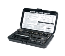 Hougen RotaCut combo kit 13 hole cutters 5/16 to 1-1/2 inch with arbors and case