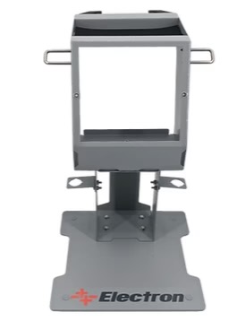 Electron desktop mount frame for powder coating application system controller