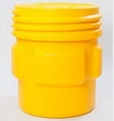 95 Gallon Chemical Resistant Overpack Drum — Yellow HDPE, Screw-On Lid