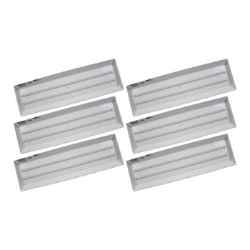Cross flow paint spray booth LED lighting upgrade kit replacing fluorescent fixtures