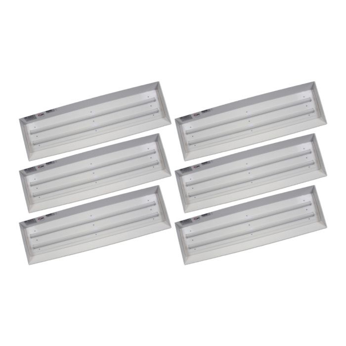 Cross flow paint spray booth LED lighting upgrade kit replacing fluorescent fixtures